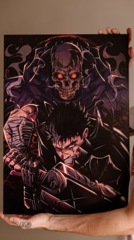 QUADRO EM MDF GUTS SKULL KNIGHT